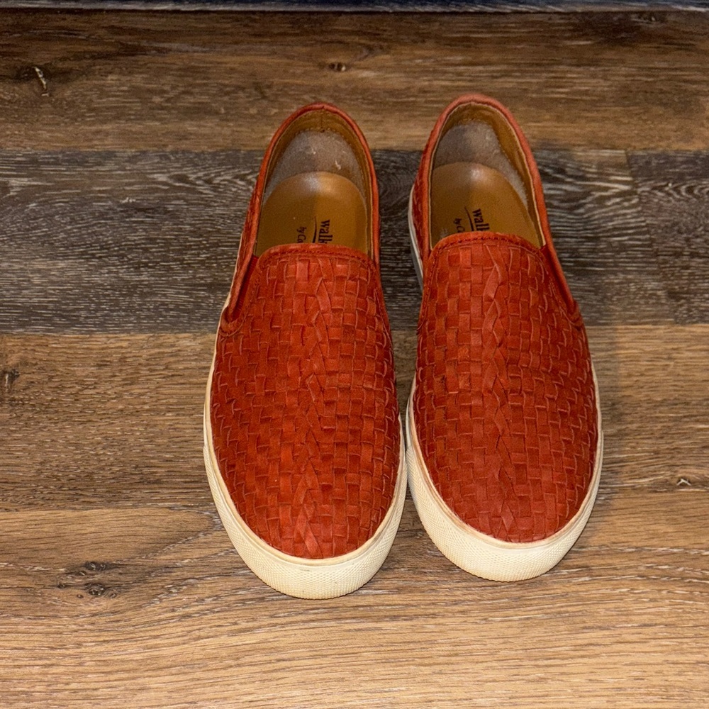 Coldwater Creek Women leather slip on shoes burnt orange size US 7.5